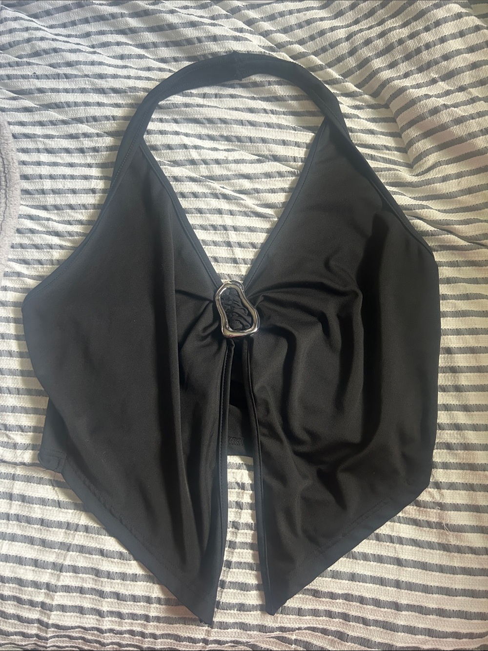 Black silk shirt